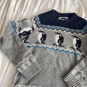 knit penguin sweater